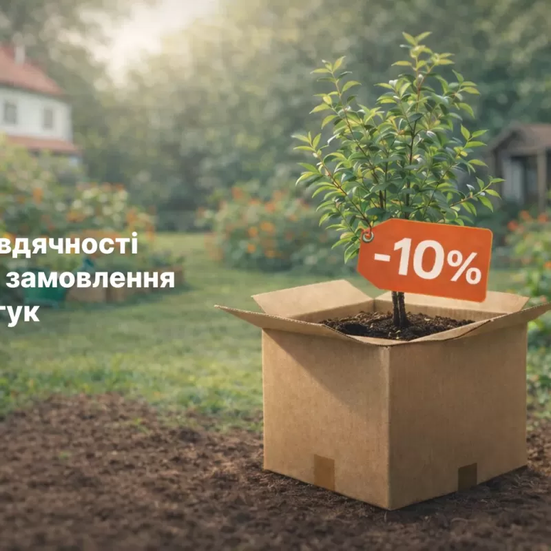 - 10% вдячності на 2-е замовлення за відгук